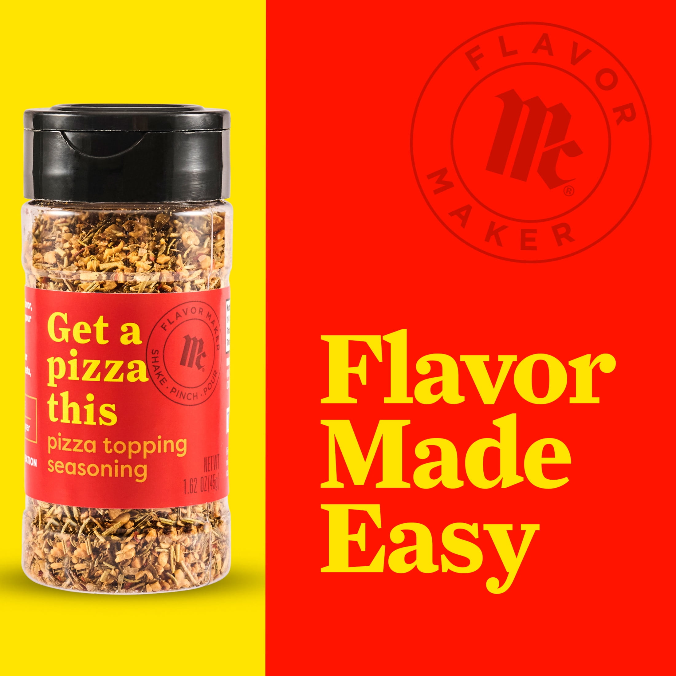 McCormick Flavor Maker Pizza Topping Seasoning, 1.62 oz Bottle