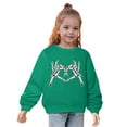 thumbnail image 2 of None Long Sleeve Sweatshirts for Kids Green Comfort Shirts Cotton Boys and Girls Sweaters Round Neck Fashion Winter Blouses Print Sweatshirts, 2 of 4