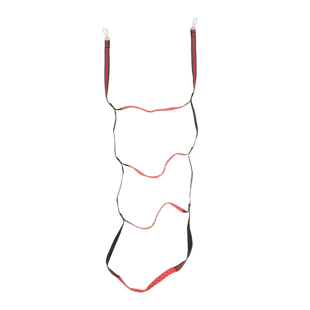 Boat Rope Ladder, Anti Slip Boarding Rope Ladder Strong For Canoeing For Inflatable Boat Red 4 Stairs