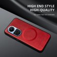 thumbnail image 5 of ELEHOLD PU Leather Case For Samsung Galaxy A05 Slim Magnetic Shockproof Cover, [MagSafe Compatible], [Lens&Screen Protection], Drop protection Case - Winered, 5 of 11