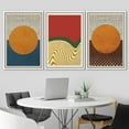 thumbnail image 2 of IDEA4WALL Framed Canvas Print Wall Art Set Vibrant Retro Neon Color Block Landscapes Abstract Shapes Minimalism Bohemian Decorative for Living Room, Bedroom, Office - 16"x24"x3 White, 2 of 5