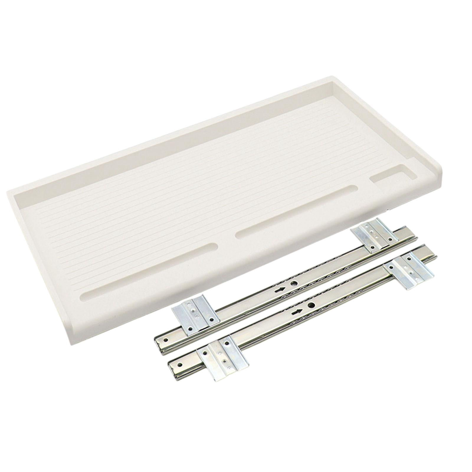 figatia under Desk PC Keyboard Drawer Tray Desktop Extender Replacement Saving Space Push and Pull Smooth 51.5x27cm Keyboard Organizer White 27mm W Rail