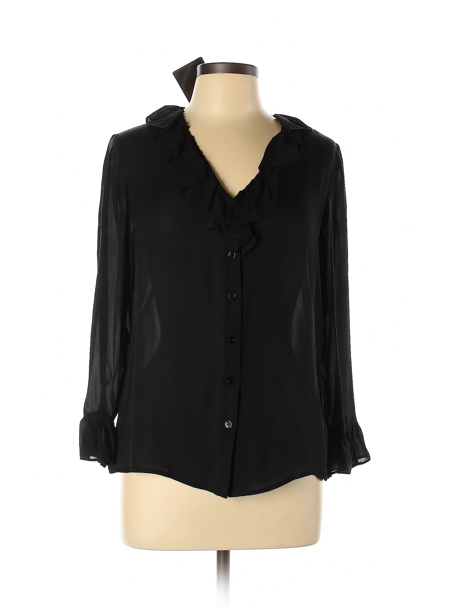 Doncaster - Pre-Owned Doncaster Women's Size 10 Long Sleeve Silk Top ...