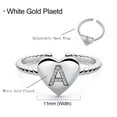 thumbnail image 6 of AUNOOL Stackable Initial Rings for Women Heart Capital Letter Initial Rings for Women Stackable Rings for Women Engraved Alphabet Letter Rings, 6 of 7