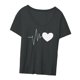 thumbnail image 3 of Camiseta de mujer cómoda gráfica suelta elegante ropa Casual ropa de mujer XL Yuyangstore camiseta de mujer, 3 of 8