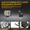 thumbnail image 3 of Luces Antiniebla Los Faros Delanteros Motocicleta Lámpara Niebla Conductor 40 W White Amarillo, 3 of 9