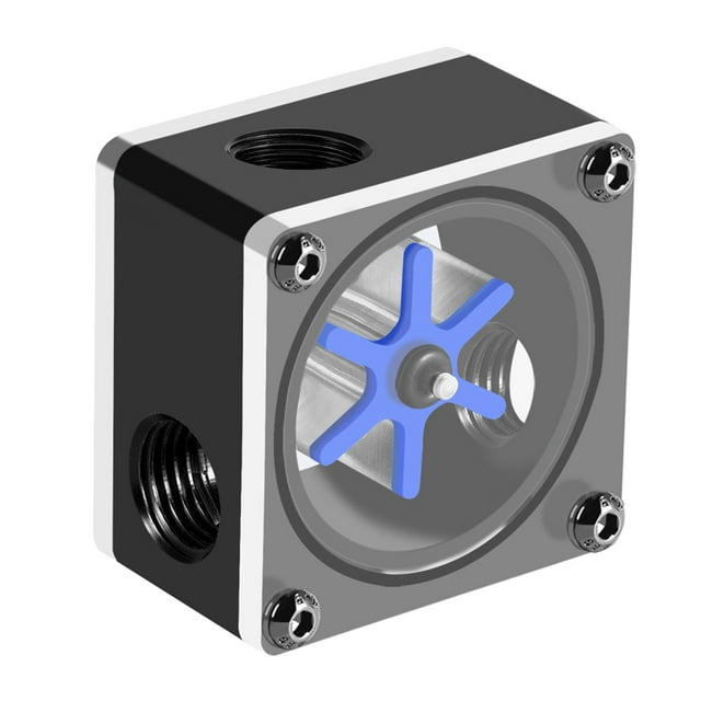 Medidor de flujo de vías, 6 impulsores Medidor de flujo de agua de 3 vías PC Refrigeración por agua Rendimiento de gama alta