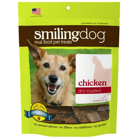 UPC: 0718122577194 | Herbsmith Smiling Dog Treats – Dry Roasted Chicken – That’s 100% it – 3 oz