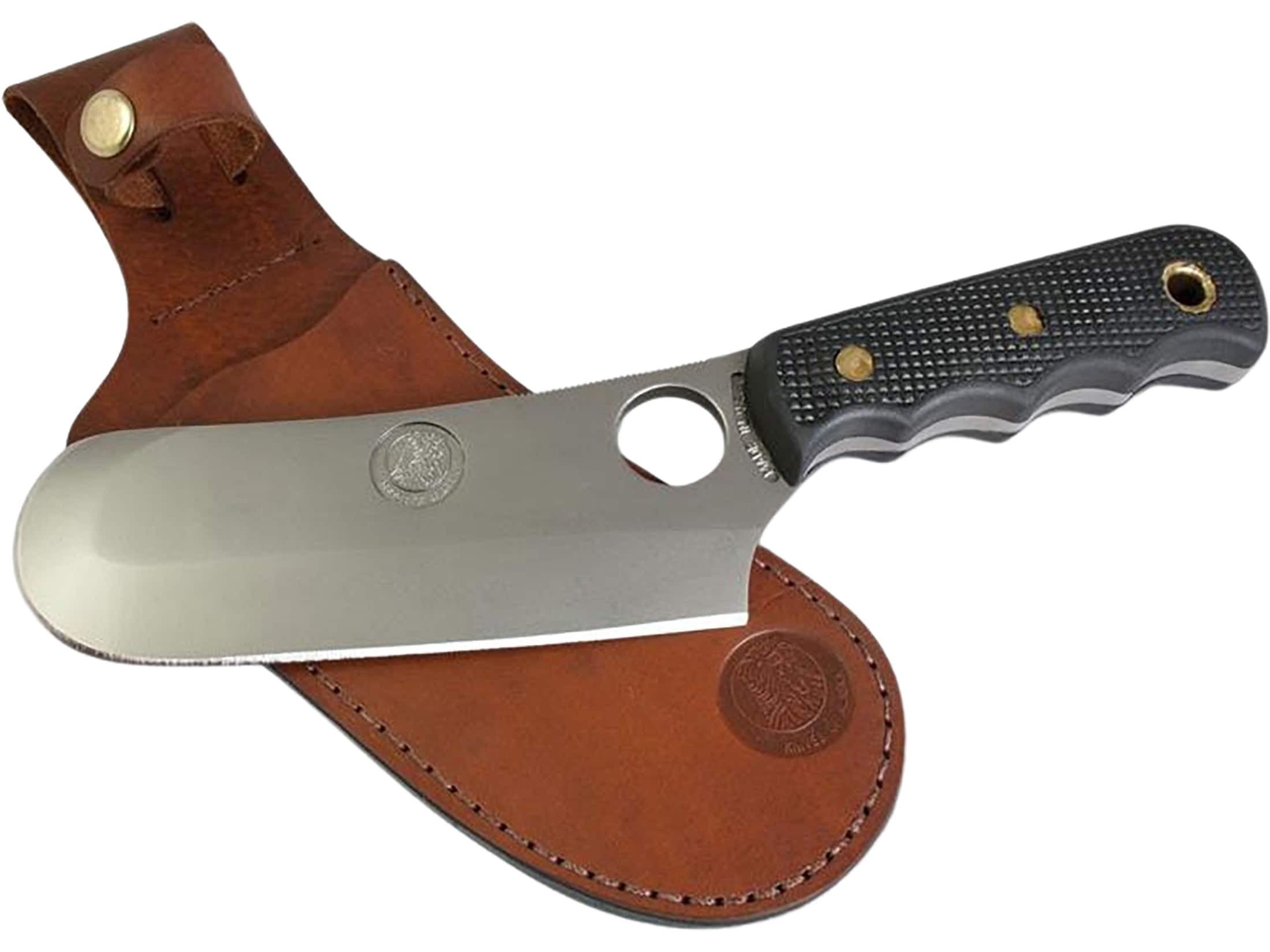 Knives of Alaska Brown Bear Fixed Blade Knife 6.5" Cleaver D2 Bead Blasted Blade SureGrip Handle Black