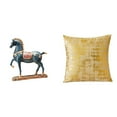 thumbnail image 1 of Funda de cojín con escultura de caballo de pie para sala de estar, oficina, dormitorio, coche, estantería, decoración elegante para sofá, funda de alm, 1 of 8