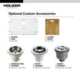 thumbnail image 7 of Houzer Bellus 33 in Stainless Steel Topmount 1-hole Single Bowl Kitchen Sink with Strainer and Grid - BLS-3322, 7 of 7