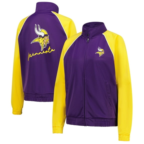 Women's G-III 4Her by Carl Banks Purple Minnesota Vikings Replay Full-Zip Track Jacket
