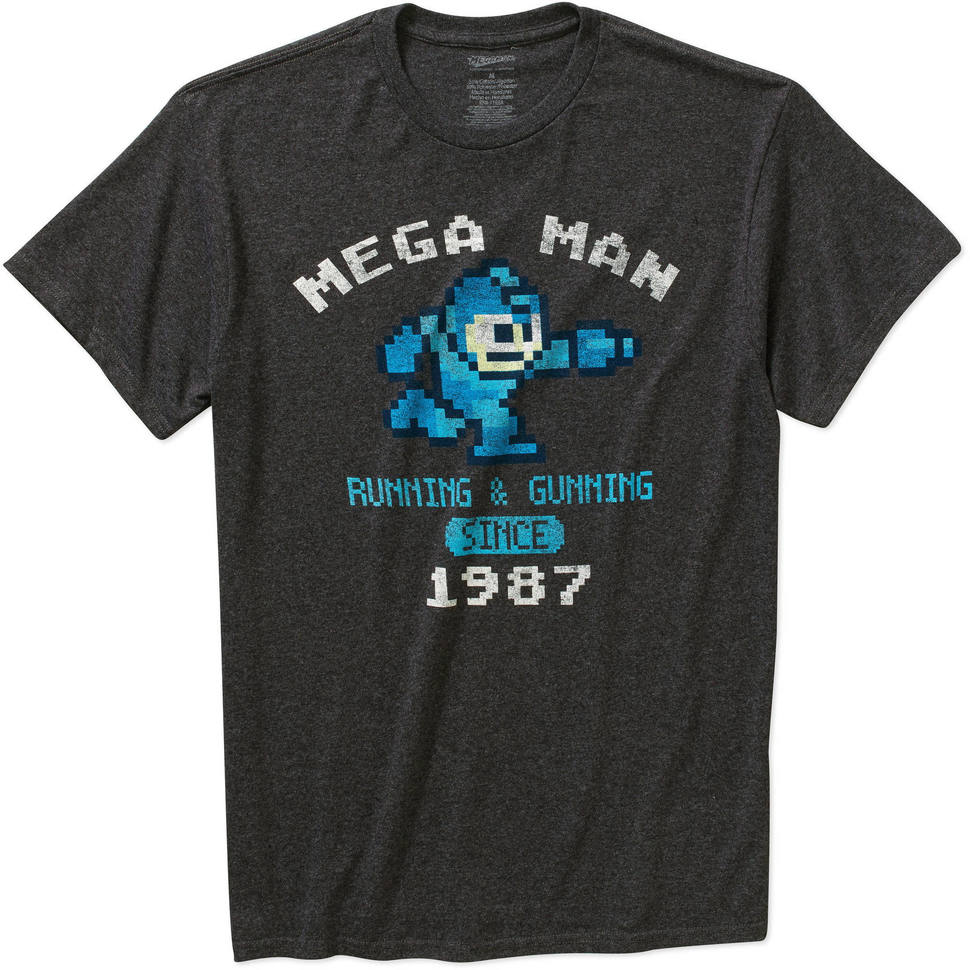 Mega Man MEGA 11-Front Print-Black Toddler Short Sleeves T-Shirt