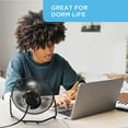 thumbnail image 5 of Airtek  High Velocity Desk Fan, 3-Speed Electric Fan with Metal Blades and Safety Grilles, 5 of 10