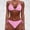 Pink, variant on NMMUED String Bikini Women's Bikini Sets Two Piece Bathing Suits Classic Triangle Swimsuits Tie Side Bottom Swimwear Solid Chic Summer Beach Vacation Poolside Resort Wear Outfits Black L