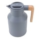 thumbnail image 3 of Jarra de café con mango de madera de 1000 ml, jarra térmica de café con retención de calor al vacío de doble pared para té, zumos, café, color gris, 3 of 14