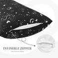 thumbnail image 3 of Bedroom Outdoor Decorations Rectangle Two Sides Printed Constellation Sun Moon Star on Black Sofa Throw Pillow Case Cushion Cove, 3 of 6