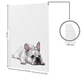 thumbnail image 4 of HFDF French Bulldog Dog Lying Down Looking Up Canvas Prints Artwork Wall Art Poster for Home Office Living Room Decorations 20x24inch Framed, 4 of 7