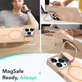thumbnail image 4 of For iPhone 15 Pro Max Case [Compatible With MagSafe] Slim Frosted Phone Case With Metal Camera Protection Kickstand Shockproof Soft TPU Cover Case,Orange,For iPhone 15 Pro Max, 4 of 6