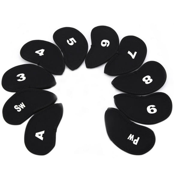 facefd 10 Pcs Housse de Tête de Club de Golf Housse de Tête de Club de Golf Housse de Tête de Putter en Fer Ensemble de Protection