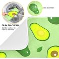 thumbnail image 2 of SKYSONIC Avocado Pattern Green Fruits Dish Drying Mat Kitchen Drying Pad Dish Draining Mat Dish Rack Drainer Pad 16 x 18, 2 of 6