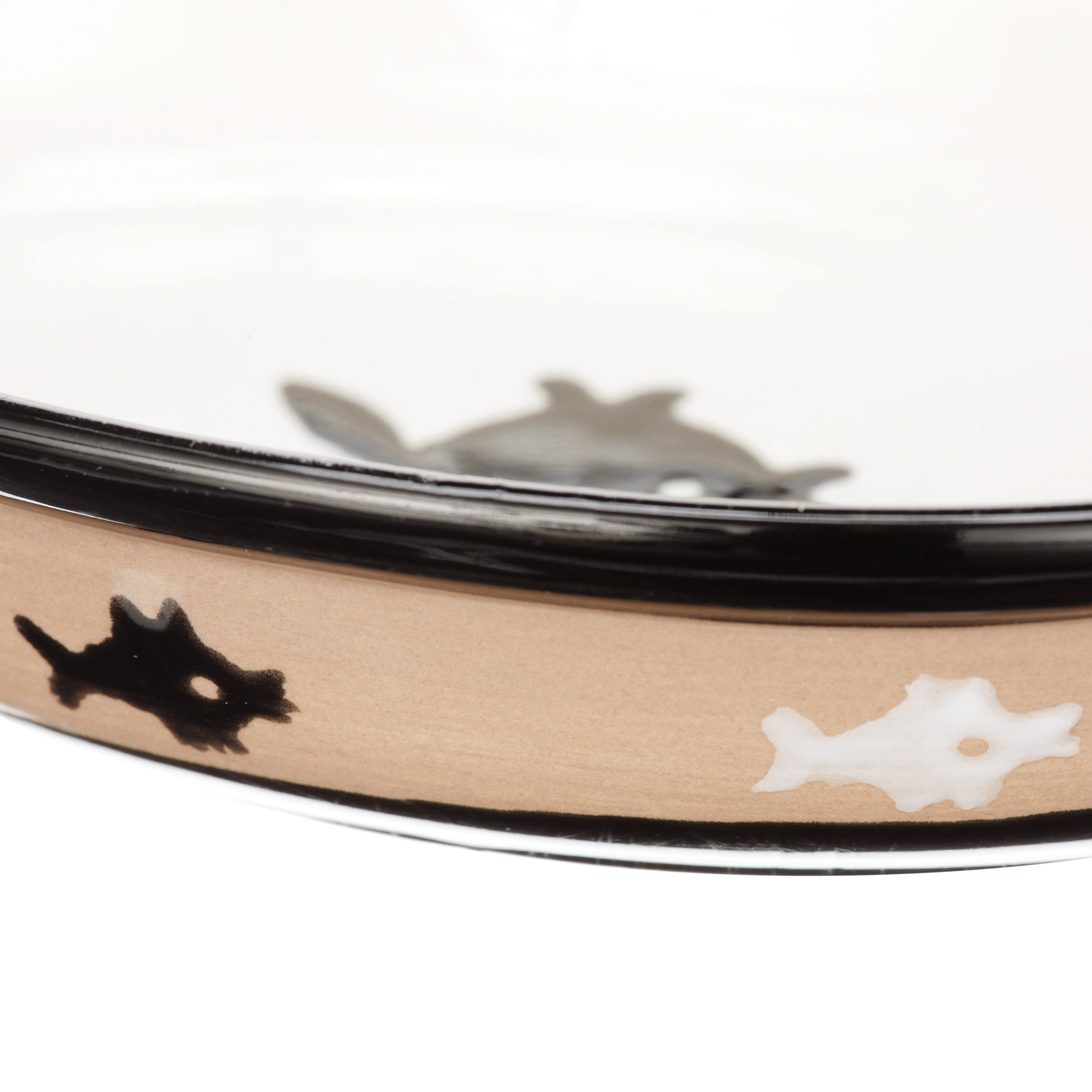 PetRageous Designs Pet Bowl, Black, 6.25 "