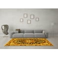 thumbnail image 3 of Ahgly Company Indoor Round Persian Yellow Traditional Area Rugs, 4' Round, 3 of 4