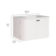 thumbnail image 3 of Zia 30" Wall-Mount Bathroom Vanity with Marble Sink in Ivory, 3 of 11