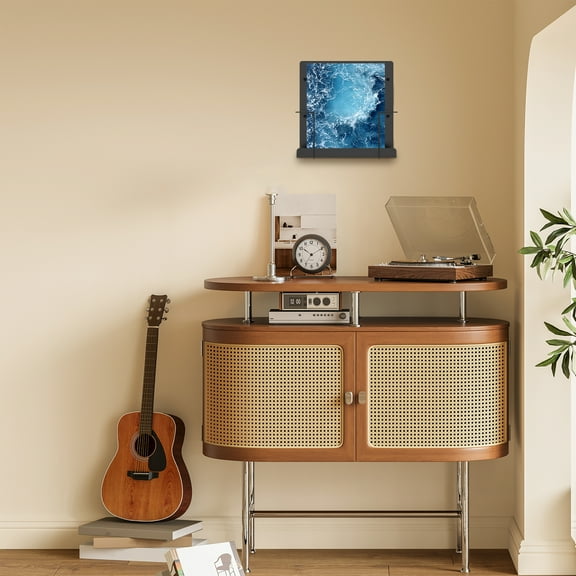 Vinyl Record Storage Display Holder Metal Vinyl Record Holder Matte Black Vinyl Wall Mount Decorative Vinyl Record Shelf Wall Mount Fits 30 LP's for CD Display in Office Home