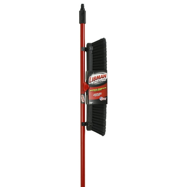 LIBMAN 800 Broom,w/Handle and Locking Nut,18" Block