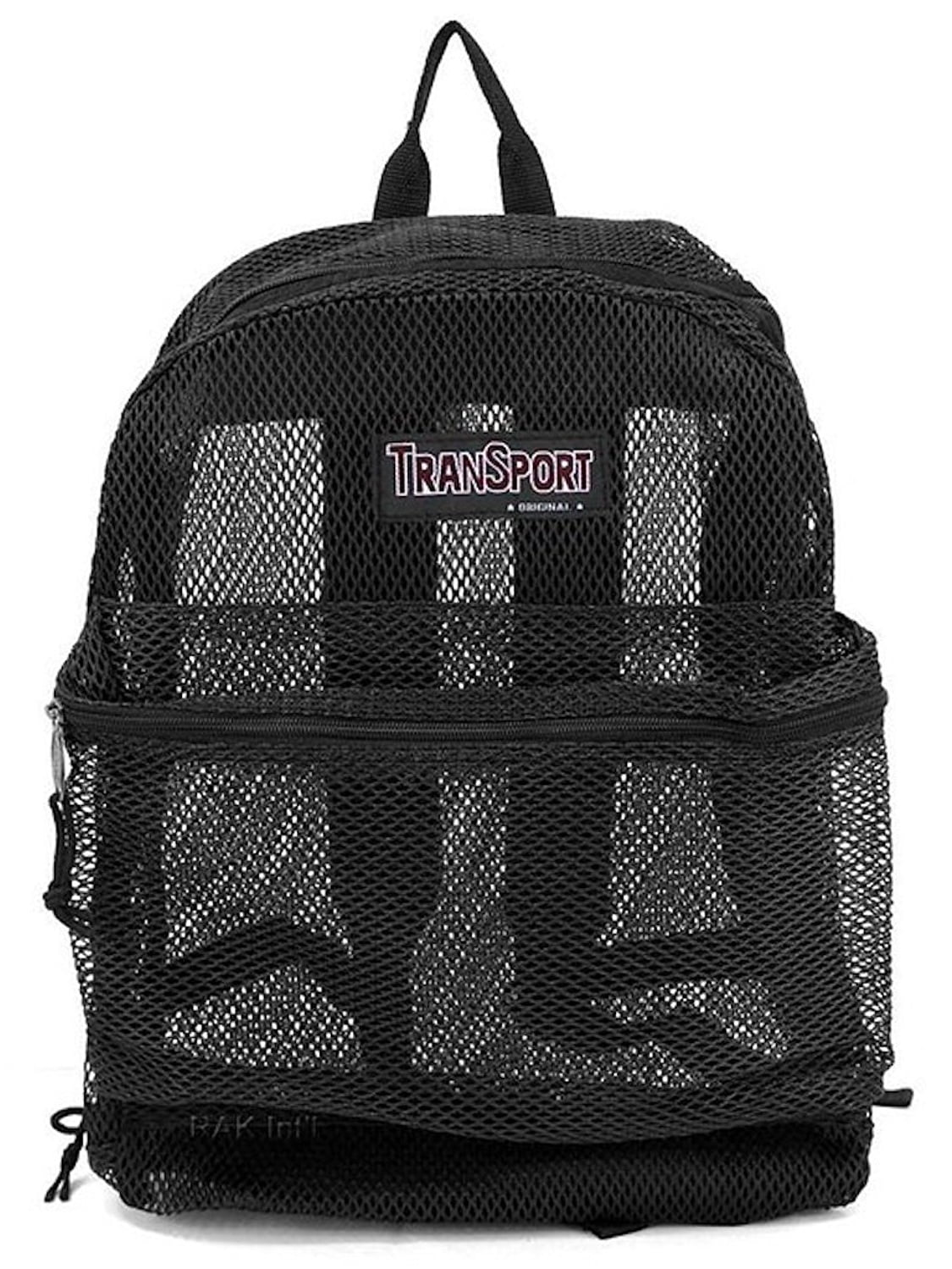 Travel Sport Transparent See Through Mesh Backpack School Bag by