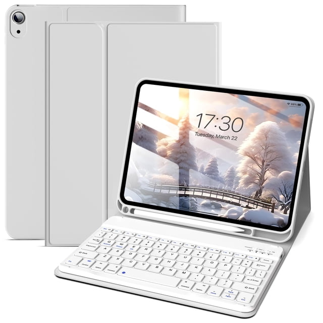 Funda para Tablet JKSML iPad 11" 10.9" Teclado Inalámbrico Gris