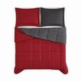 thumbnail image 3 of Truly Soft Everyday Reversible 100% Microfiber Polyester Red/Dark Grey 2-Piece Twin XL Comforter Set, Solid Casual themed, Adult Bedding, OEKO-TEX Certified, 3 of 9