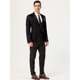 thumbnail image 4 of Lars Amadeus Blazer formal ajustado para hombre, traje de vestir con un botón y un solo pecho, abrigo deportivo Negro S, 4 of 6