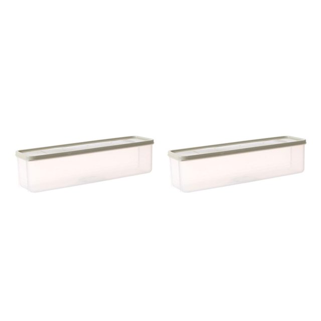 Yuarrent 1 caja de almacenamiento de tiras de fideos, nevera, contenedor de espaguetis, cajón, estante de comida de cocina, tarro, caja de almacenamiento Verde claro 2piezas Yuarrent CBP060428