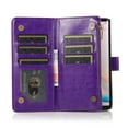 thumbnail image 2 of Allytech Galaxy Note 10+ Case, Note 10 Plus Case,PU Leather Zipper Wallet Case 9 Cards Holder Hand Wrist Strap Stand Shockproof Protective Flip Case Cover for Samsung Galaxy Note 10 Plus 6.8" -Purple, 2 of 8