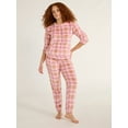 thumbnail image 4 of Joyspun Women’s and Women’s Plus Crew Neck Plush Pajama Set, Sizes XS-3XL, 4 of 5