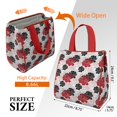 thumbnail image 3 of Pioneer Flower Floral Print Pattern Insulated Lunch Bag for Women & Adults,Large Portable Soft Cooler Lunch Bag,Thermal Food Storage Tote with Pearl Cotton,8.66L,8.75x5.75x9.5 Inch, 3 of 6