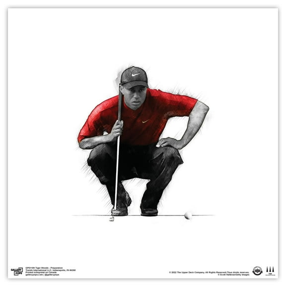 Gallery Pops Tiger Woods - Preparation Wall Art, Unframed Version, 12" x 12"