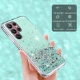 thumbnail image 4 of Compatible with Samsung Galaxy S23 Ultra Case Cute Glitter Clear Sparkly Cases Shockproof Galaxy S23 Ultra Case for Women Girls Silicone Samsung S23 Ultra Phone Case Slim Protective Cover (Green), 4 of 14