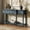 Blue, variant on Harper & Bright Designs Vintage Console Table with 3 Drawers and Bottom Shelf, Solid Wood Entryway Table with Roman Legs for Living Room, Hallway, Blue