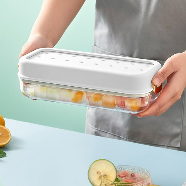 Household Ice Making With Automatic De-icing & Storage Integrated, Large-Capacity Pressing Ice Tray With & Support, 24 Cavities