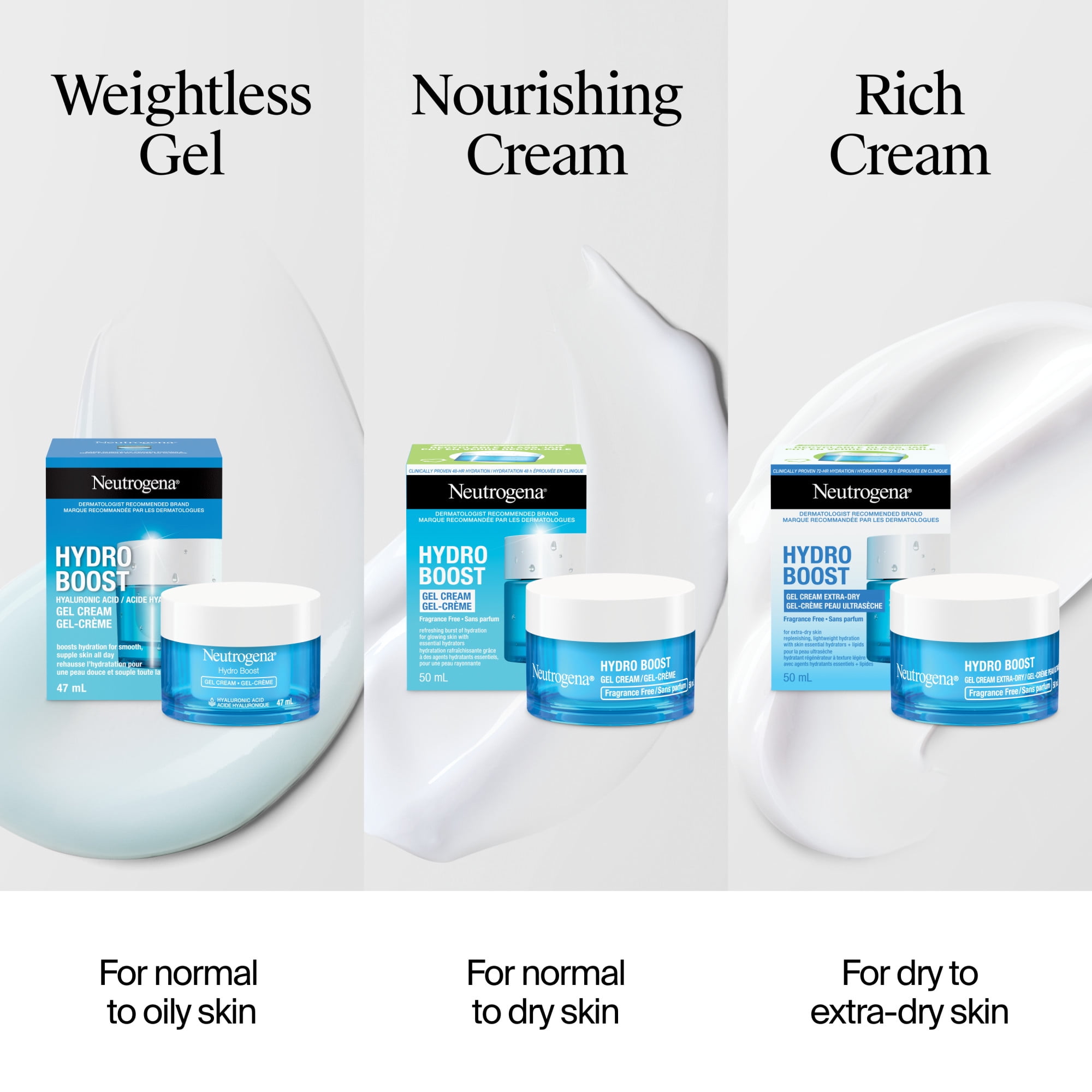 Neutrogena Hydroboost Facial gel-cream with hyaluronic acid, hydrating face moisturizer, Dermatologist Recommended