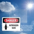 thumbnail image 6 of (2 Pack) Nitrogen Gas OSHA Danger Sign 14 Inch X 10 Inch Vinyl Label Decal Sticker Weather Resistant, UV Protected for Workplace, Business, and Construction Site, Made in the USA, 6 of 7