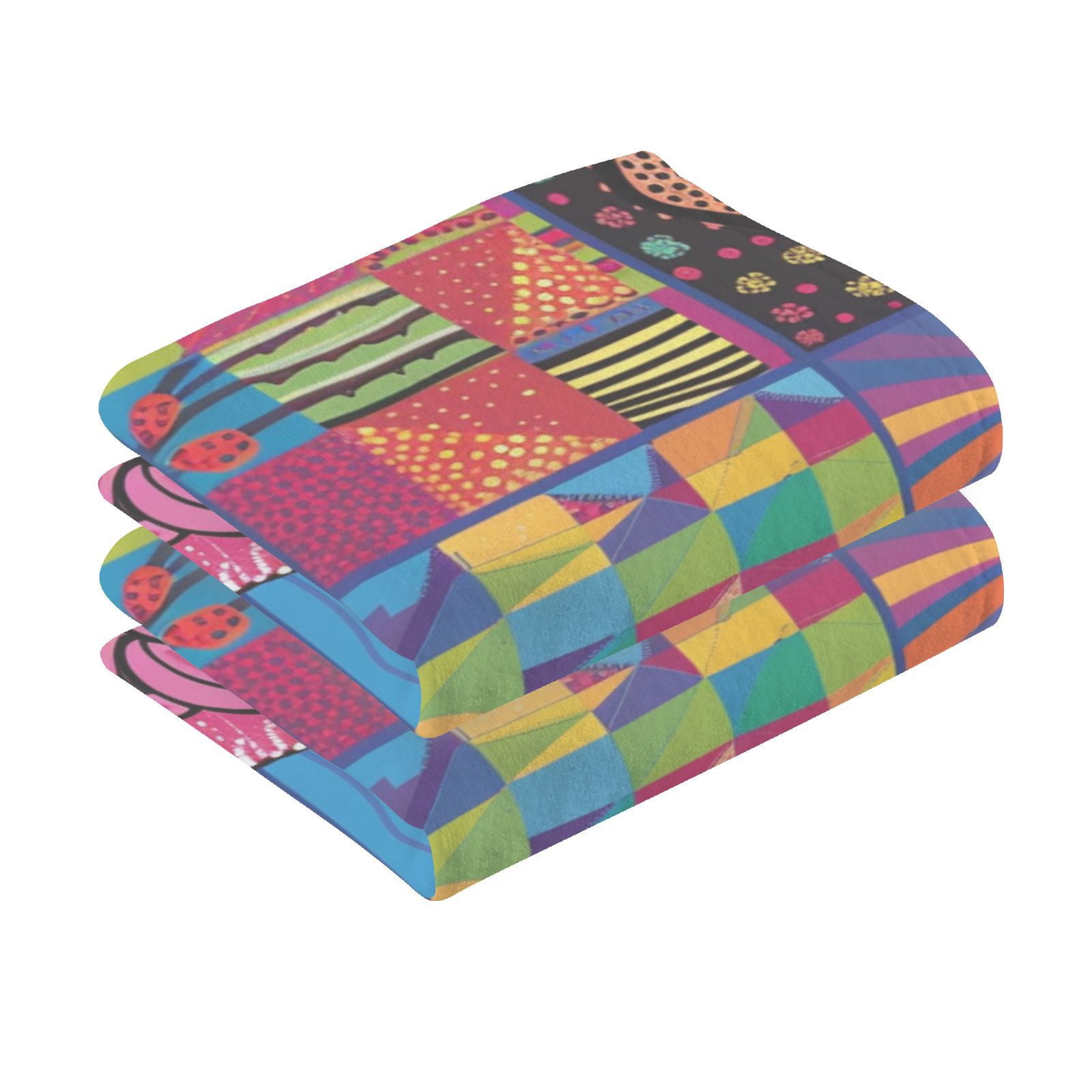 Retro Flamingo Hand Towels Cotton Bath Towels Large Face Towels Absorbent for Bathroom 2 Packs