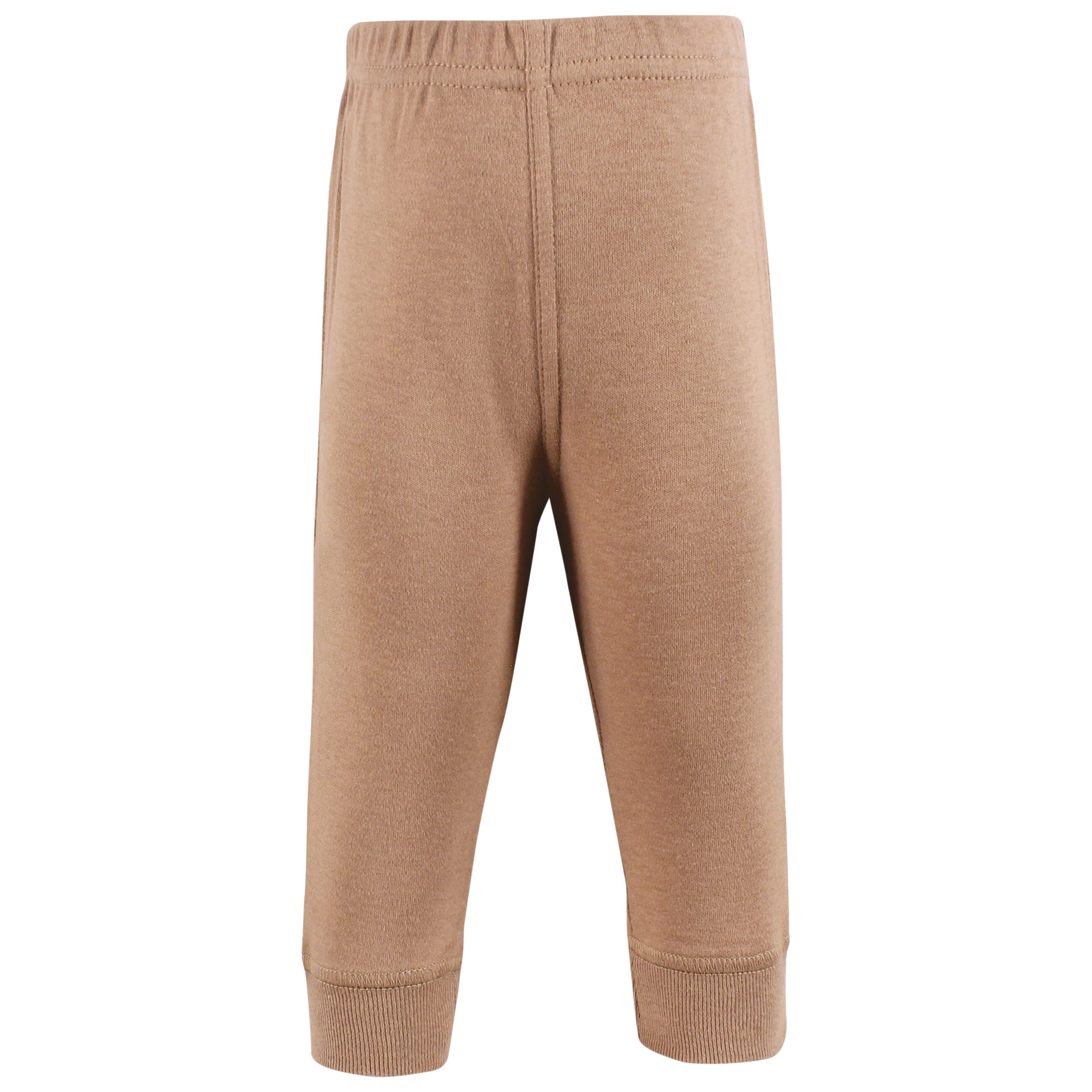 Hudson Baby Cotton Pants and Leggings, Beige Safari Scene, Preemie