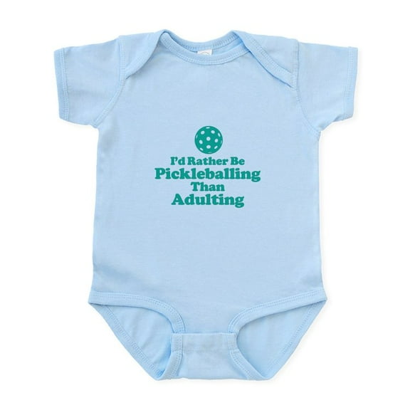 CafePress - I'd Rather Be Pickleballing Than Adultin Body Suit - Baby Light Bodysuit, Size Newborn - 24 Months