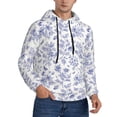 thumbnail image 2 of Lsque Floral Butterfly Pattern Casual Men's Hoodie,Hooded Sweatshirt with Kangaroo Pocket,Pullover Hoodie-Large, 2 of 7