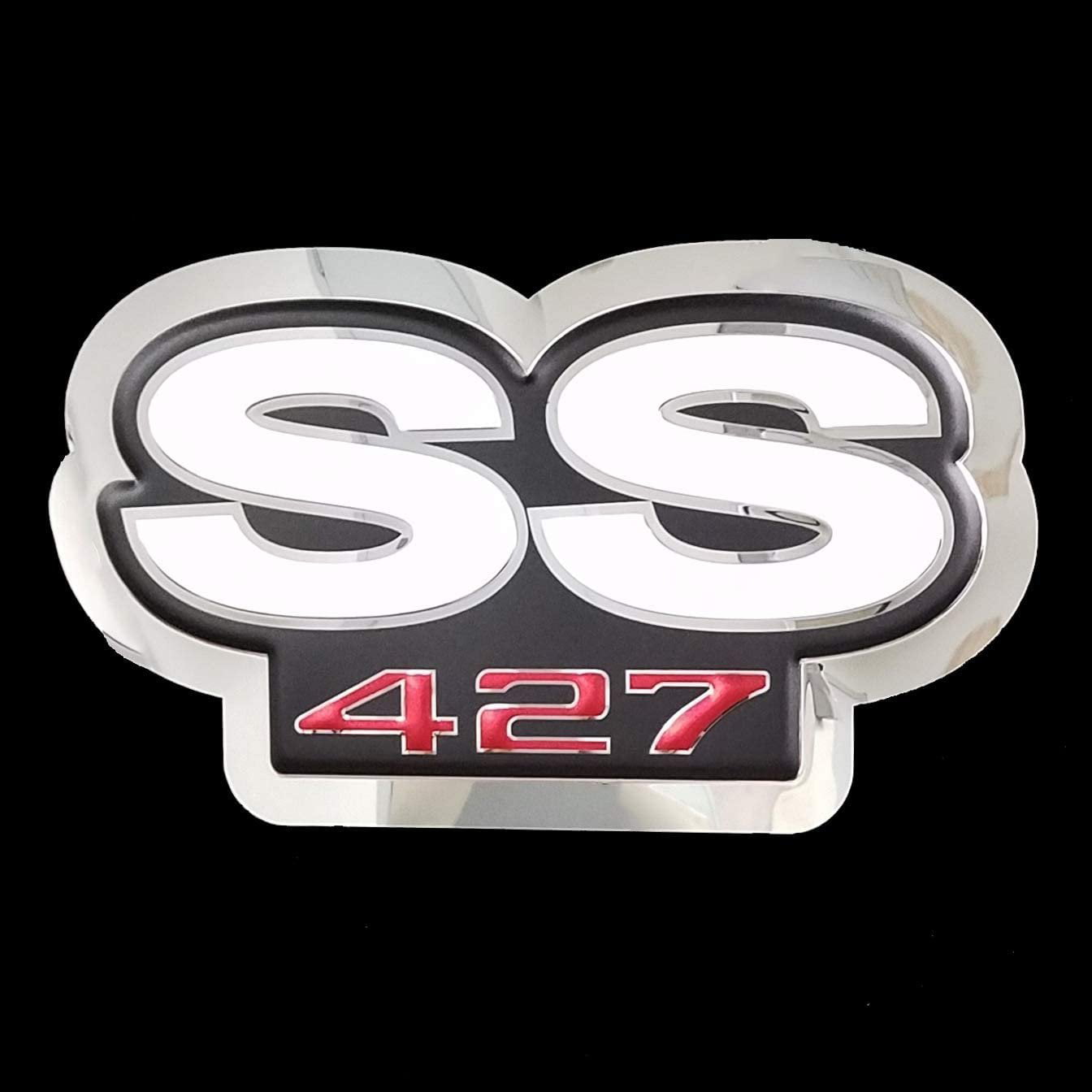 Chrome Domz Chevrolet SS 454 Badge Chrome Sign Metal Sign 17 Inches by 15 Inches