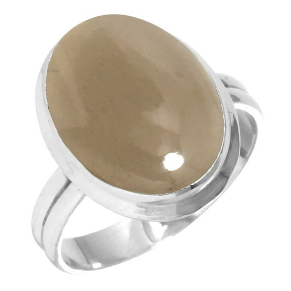 925 Silver Ring For Women - Men Brown Smoky Topaz Stone Silver Ring Size 11 June Birthstone Hand Made Silver Ring Size 11 Gift For Ladies On Cocktail Party 925 Silver Jewelry With Gemstone